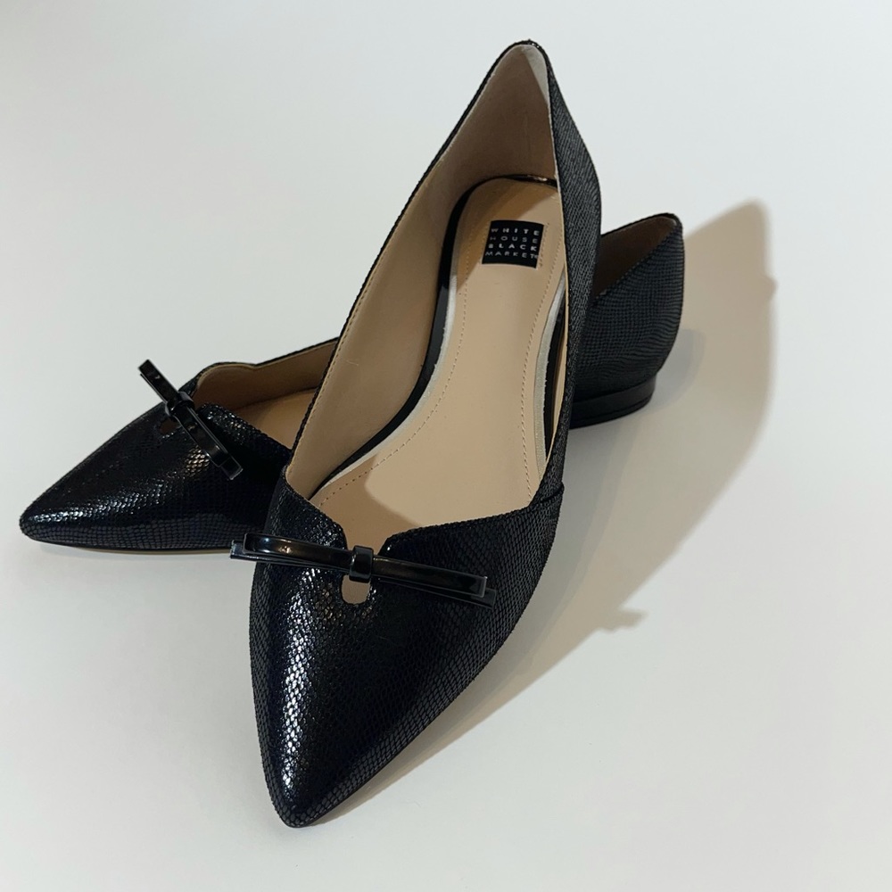 White House Black Market Jenn Micro Lizard Flats.